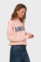 "Amour” sweater pink