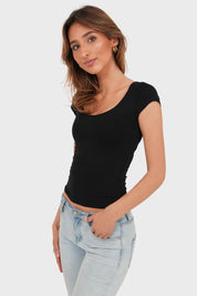"Lola" top black