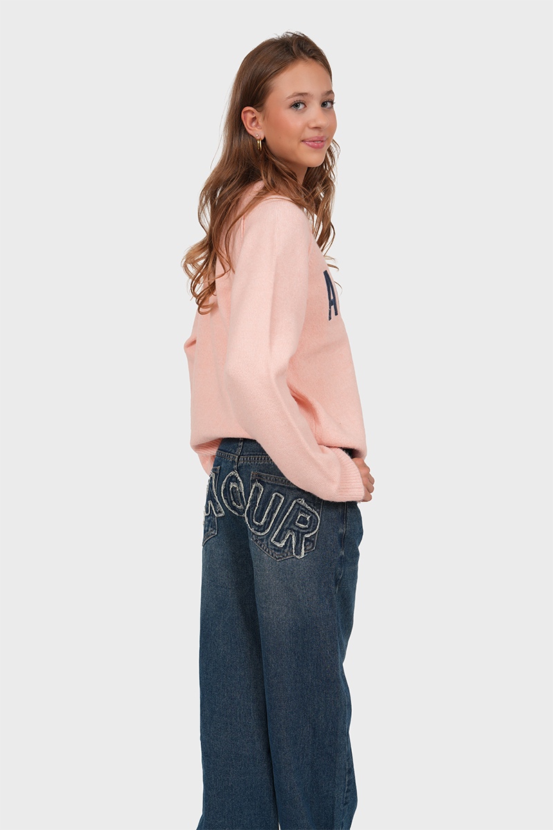 "Cleo” wide leg jeans dark blue