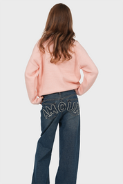 "Cleo” wide leg jeans dark blue