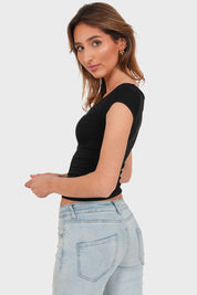 "Lola" top black