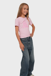 "Cloé" wide leg jeans pink