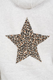 "Relaxed leopard" hoodie grey