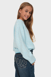 "Ciel” sweater striped blue