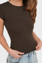 "Macy" top brown