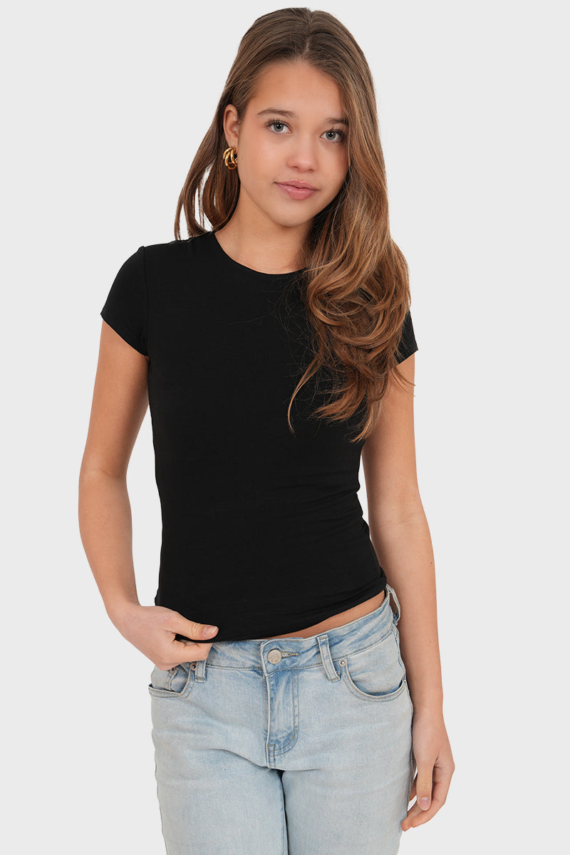 "Macy" top black