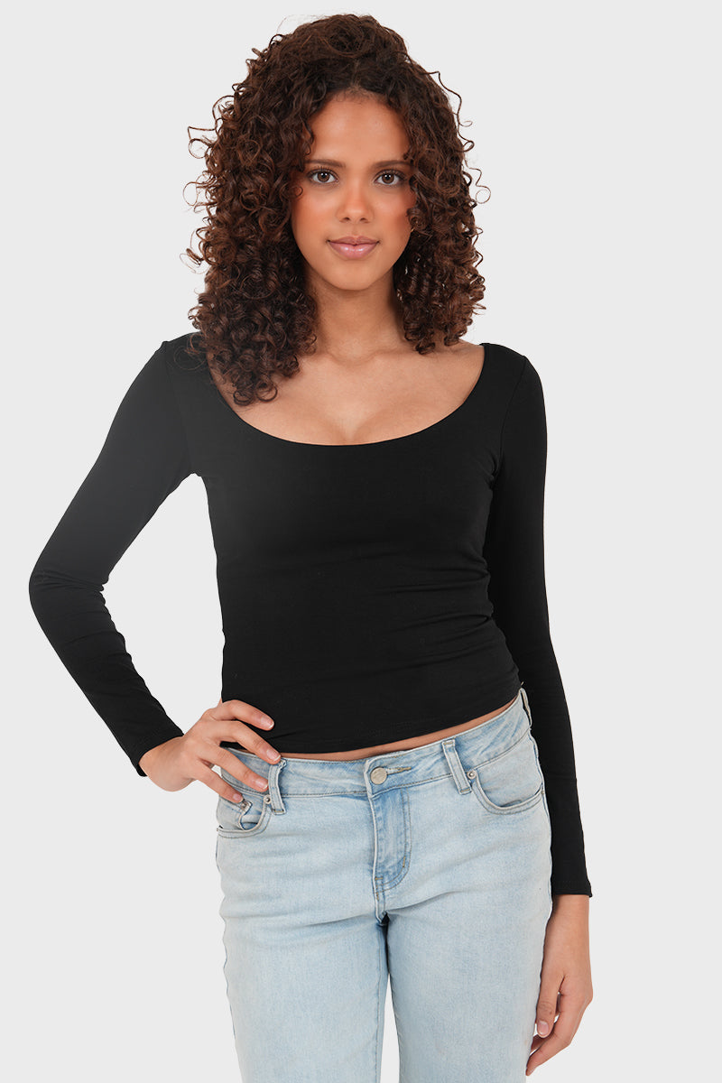 "Nola" top black