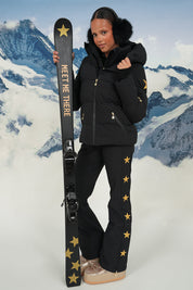 "Starry" ski pants black
