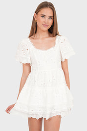 "Lover lace" kjole hvit