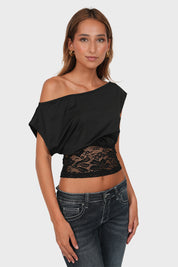 "Lara" top black