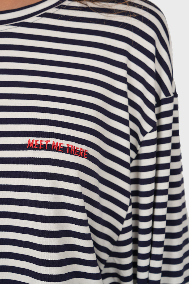 "Noa” striped sweater navy