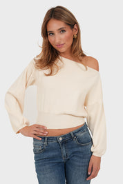"Jade" sweater white
