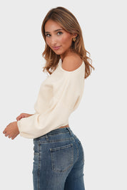 "Jade" sweater white
