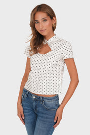 "Holly" top white