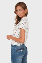 "Holly" top white