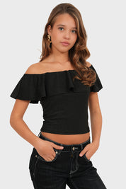 "Nora" top black