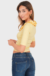 "Ruffle honey" topp gul