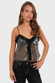 "Spark" top black