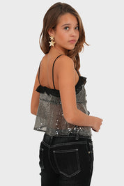 "Spark" top black