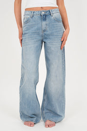 "Austin" wide leg jeans light blue