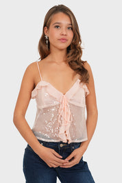 "Spark" top pink