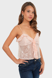 "Spark" top pink