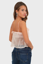 "Spark" top pink