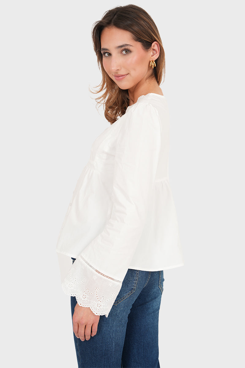 “Louie” bluse hvit