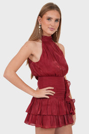 "Lumi" dress bordeaux (PRE ORDER)