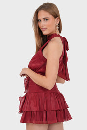 "Lumi" dress bordeaux (PRE ORDER)