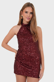 "Starfall" dress bordeaux