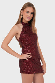 "Starfall" dress bordeaux