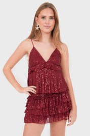 "Spark" skirt bordeaux