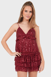 "Shiny" top bordeaux