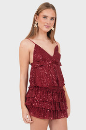 "Shiny" top bordeaux