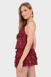 "Spark" skirt bordeaux