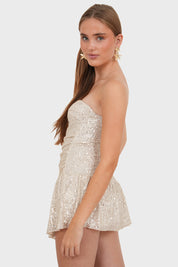 "Sparkly" dress champagne