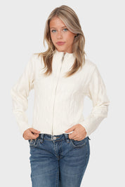"Saga" cardigan white