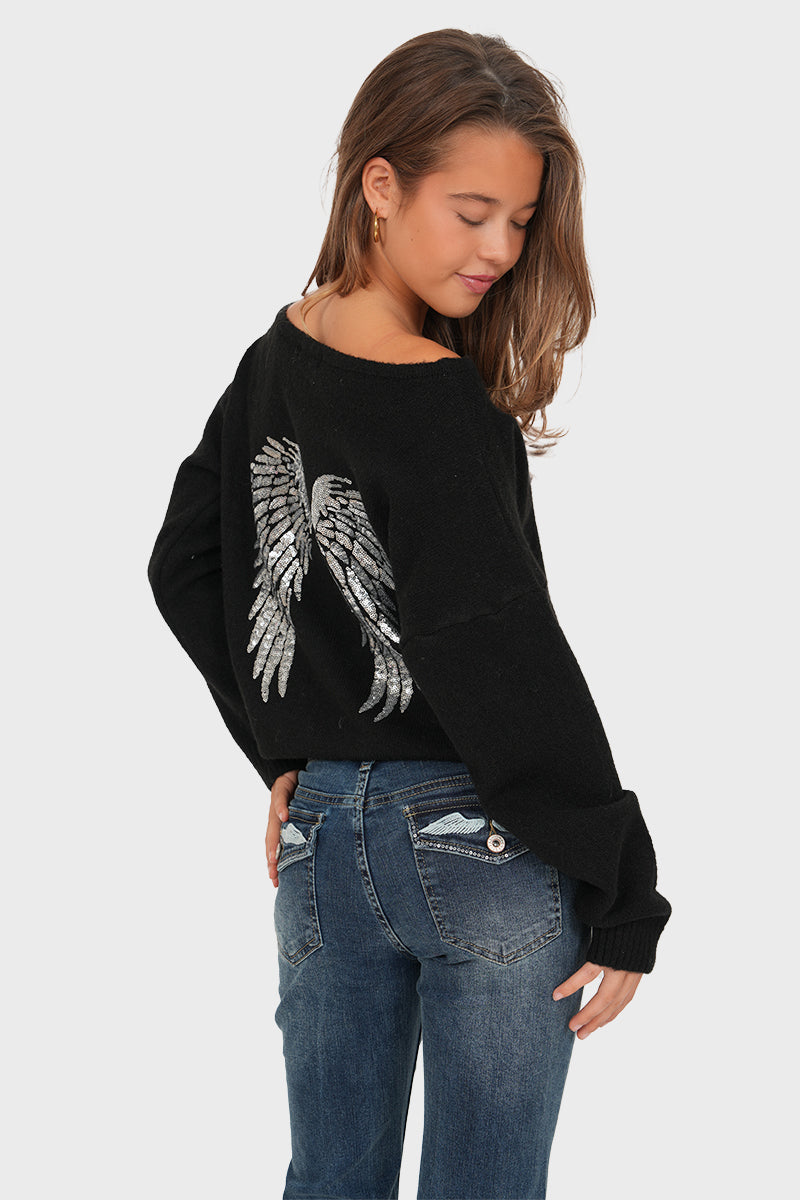 “Angel” sweater black