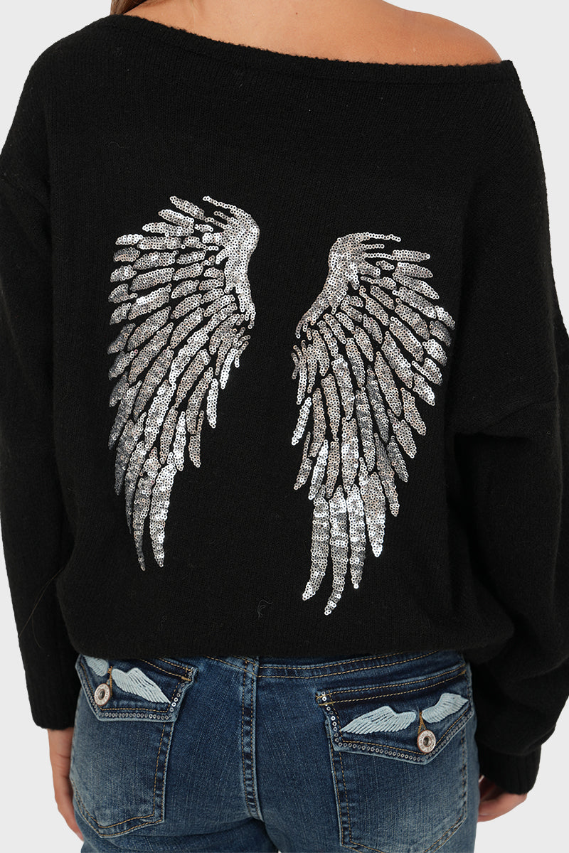 “Angel” sweater black