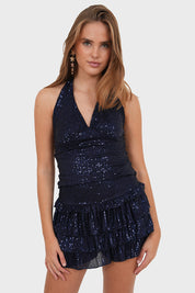 "Lume" top navy