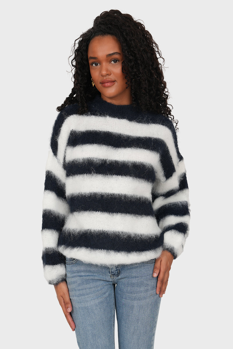 “Annabelle” sweater striped navy