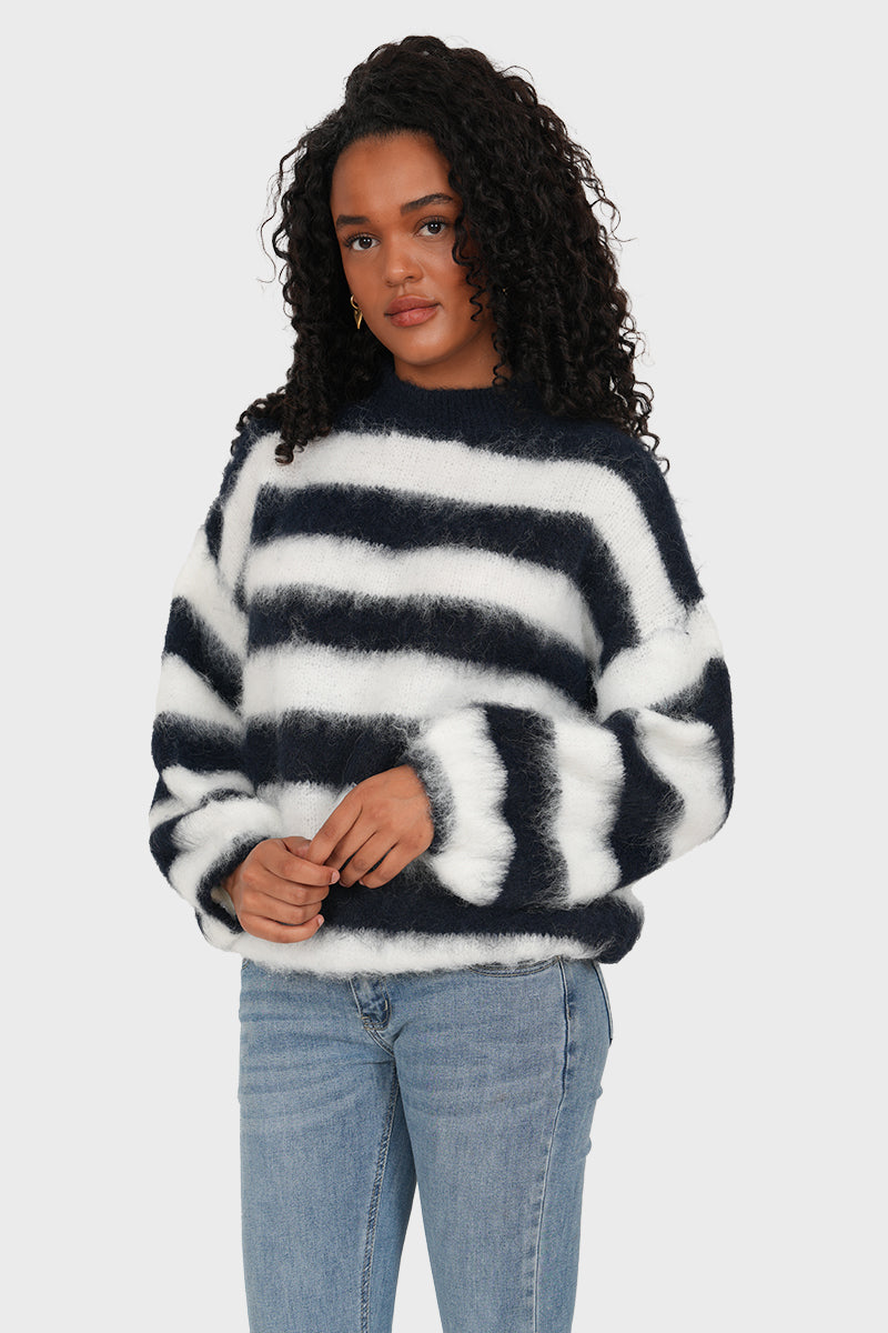 “Annabelle” sweater striped navy