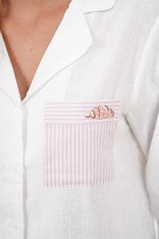"Scarlett" Pyjamas oben weiß