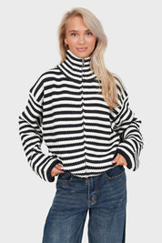 "Mikky” striped cardigan navy