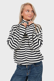 "Mikky” striped cardigan navy