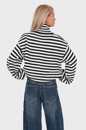"Mikky” striped cardigan navy