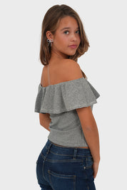 "Nora" top silver