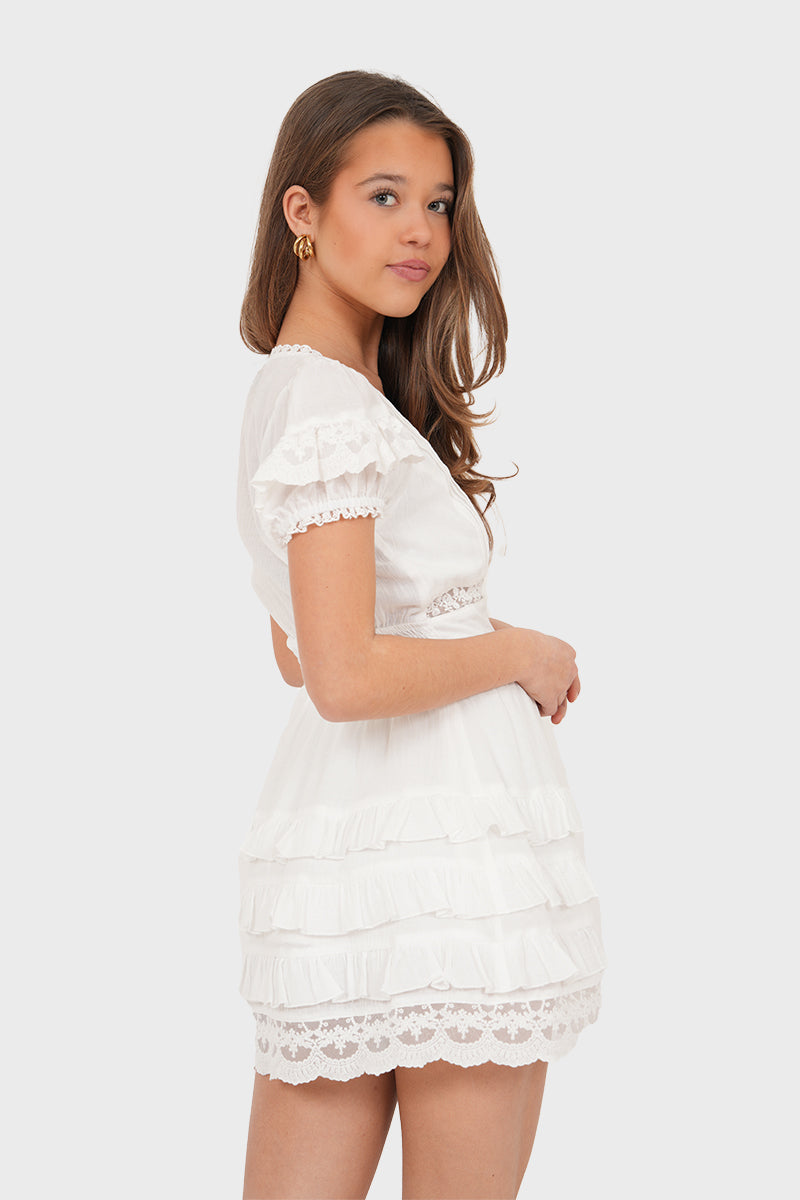 "Lila" dress white