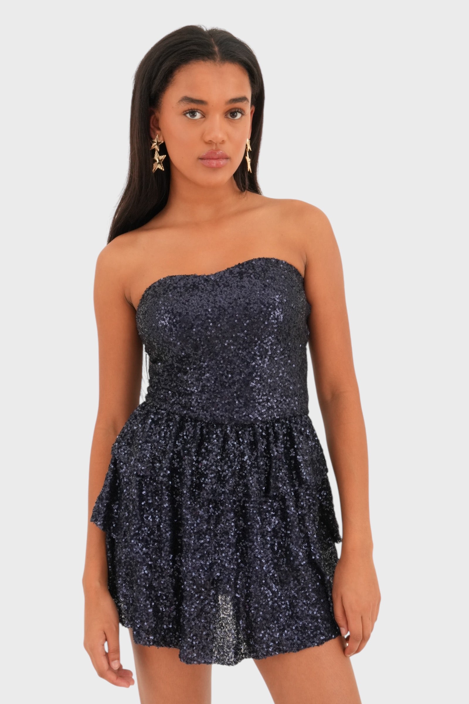 "Nightfall" dress navy